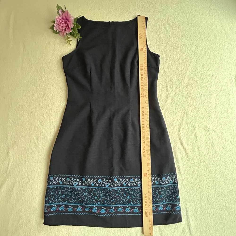 Vintage No Boundaries Y2K Dress Navy Blue Embroidered Hem Juniors 3/5 90s - Picture 8 of 10